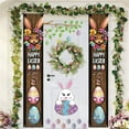 thumbnail image 4 of Happy Easter Door Banner 71x12 Inch Bunny Easter Door Porch Signs Eggs Rabbits Hanging Door Sign Welcome Hanging Flag for Wall Yard Garden Decor, 4 of 7