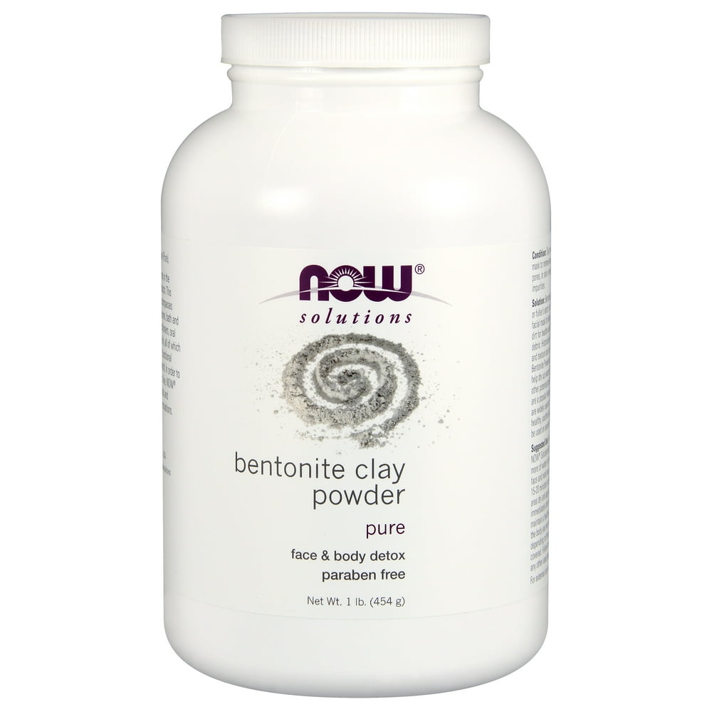 NOW Foods Pure Bentonite Clay Powder 1 lb Pwdr