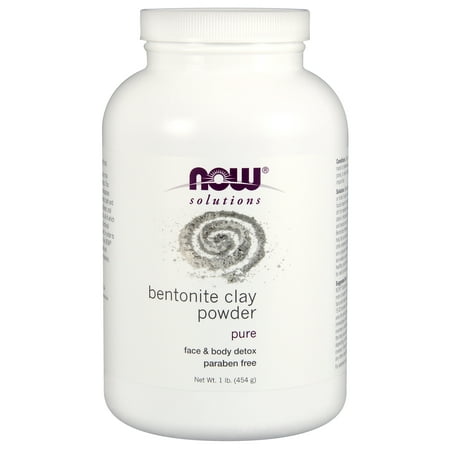 NOW Foods Solutions Bentonite Clay Powder Face & Body Detox, 1 lb