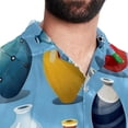 thumbnail image 5 of Bowling Men's Casual Printed Button Down Short Sleeve Spread Collar Beach Shirts for Summer, Unisex, 5 of 6