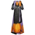 thumbnail image 5 of Vestidos Para Mujer Maxi Vestido Moda Verano Estampado Casual Cuello Pico Encaje Cosplay Manga Corta Vestido Largo Odeerbi ODB148368, 5 of 5