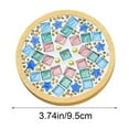 thumbnail image 3 of DIY Mosaic Tile Coaster Craft Kit, Wooden Cup Mat Making Set with Colorful Mosaics, Beginner-Friendly Arts & Crafts Gift Kit for Valentine’s Day & Anniversary, 3 of 5