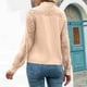thumbnail image 5 of Tops Para Mujer Blusa Casual Elegante Camisas de Manga Larga Camisa Clásica de Túnica Suelta de Gasa Con Botones de Encaje de Color Sólido Odeerbi  ODB164893, 5 of 9
