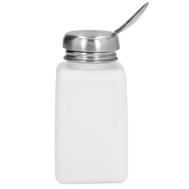 Bomba dispensadora de líquido cuadrada antiestática segura esd, tapa de acero inoxidable de 200 ml, tipo prensa, botella cuadrada antiestática para disolvente de acetona ipa