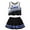 Black, variant on Cheerleader for Girls Cheer Uniform Outfit (Black, 130)