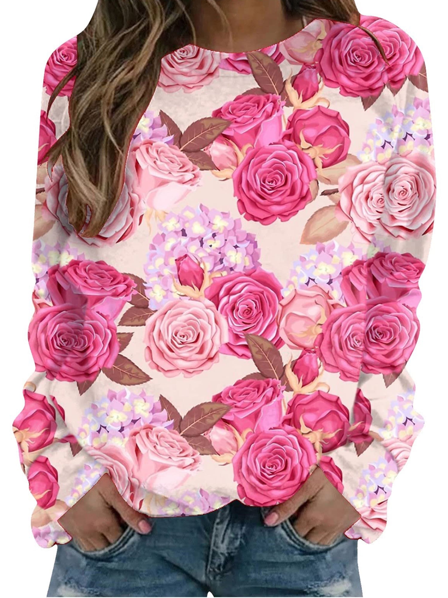 EYIIYE Valentine's Day Women Sweater Heart/ Angel Baby/ Letter Print