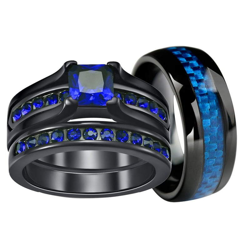 Skull Ring | Ring Collection - Cobalt Blue Steel Ring | Sanity Jewelry 6