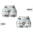thumbnail image 5 of Lsque Turtle and Sea Life Pattern High Waisted Biker Shorts for Women-Tummy Control Fitness Athletic Workout Running Yoga Gym Shorts,Moisture-Wicking-X-Large, 5 of 9