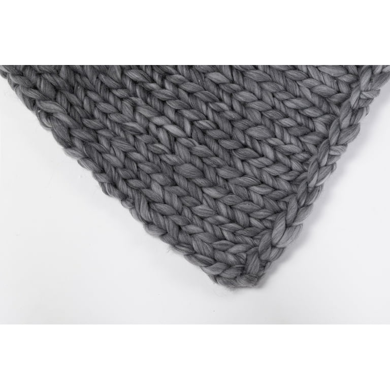 Free Shipping Silver One International Chunky Knitted Throw Blanket Grey Blend 50 x 60 Walmart