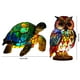 thumbnail image 3 of Lámpara de vidrieras Lámpara de cristal serie de mesa de animales, única tortuga marina, búho, luz de noche manchada, 2 uds., 3 of 8