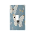 thumbnail image 2 of Switch Panel Switch Decoration 2.76x4.53x0.28 Inches Duplex Outlets Switch Plate Wall Plates Living Room Kitchen Bedroom Study Switches Beautiful Big Blue Butterfly, 2 of 8