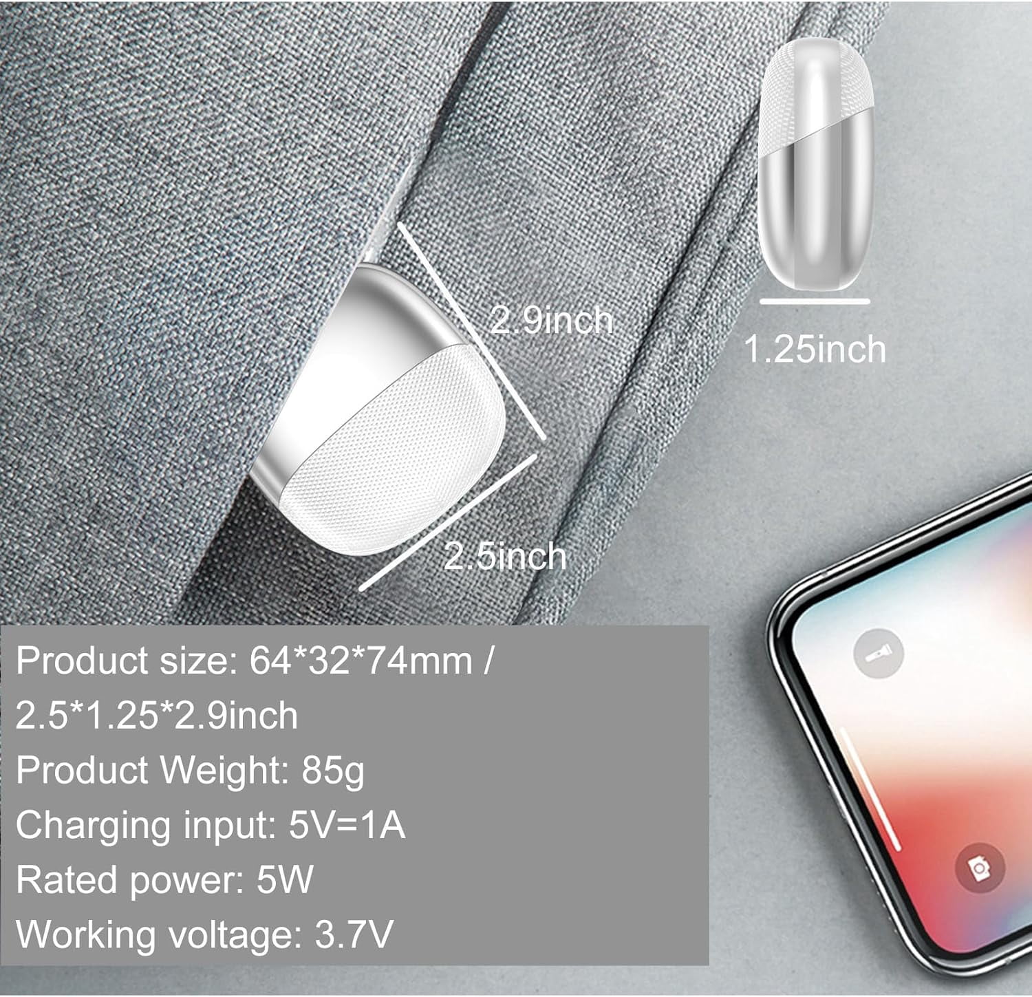 2025 Electric Nail Clipper Integrated Cutting and Grinding, with Led Light, 2 Speed, Quiet and Portable Baby Nail Trimmer for Autism Kids Adult Seniors (White)