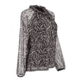 thumbnail image 3 of Blusa George para Dama, Escote Redondo con Gota, Manga Ranglan Larga Negro Talla CH, 3 of 4