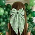 thumbnail image 1 of Pinza de tela para el cabello, tocado para disfrazarse del Día de San Patricio, lazo de tréboles verdes, pinza para el cabello, cinta larga, pinza de tela para el cabello, 1 of 6