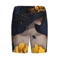 thumbnail image 2 of Lsque Elegant Lady With Hat Mens Sleep Pajama Shorts,Short Pajama Pants, Cotton Ultra-Soft Knit-Large, 2 of 9