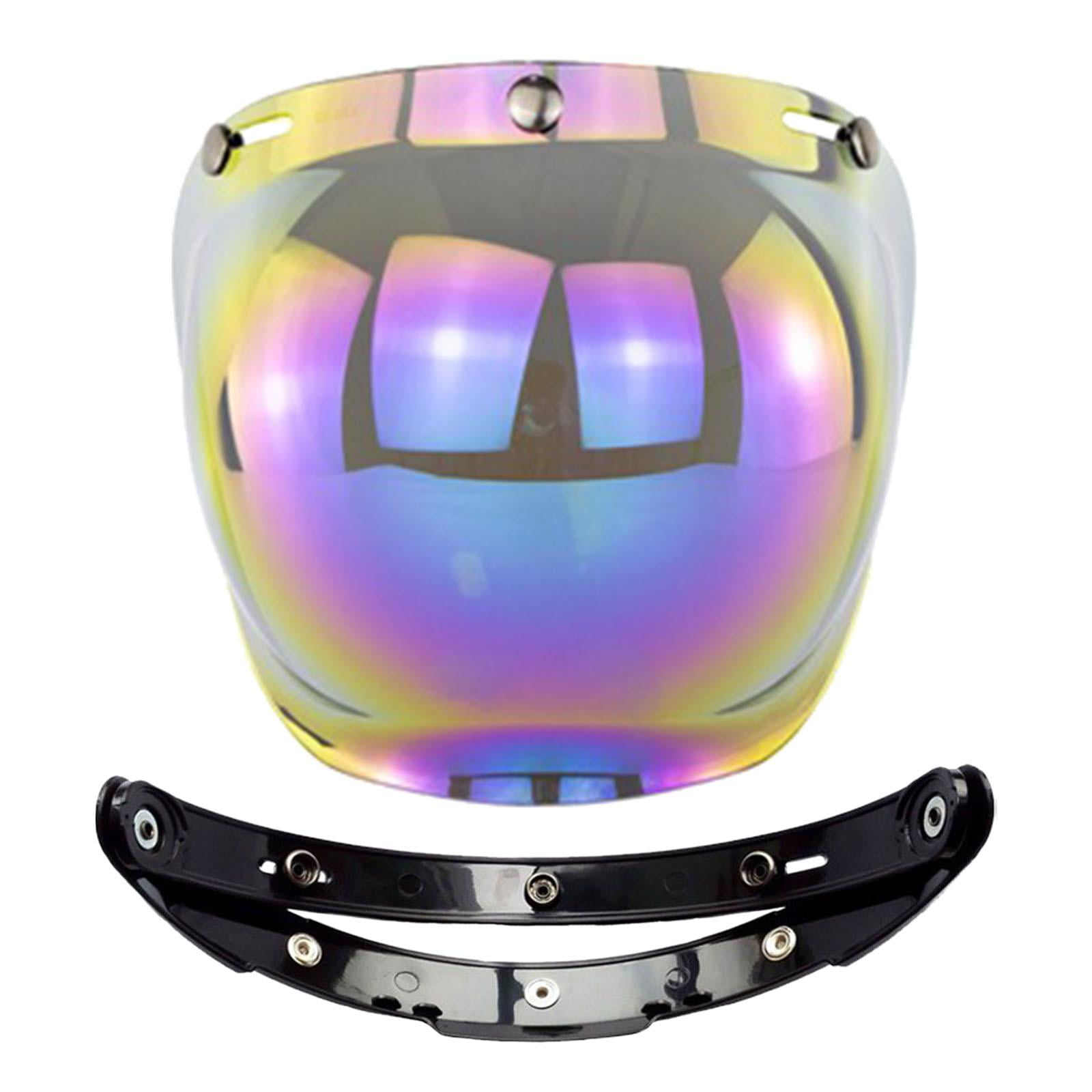 3-Snap Open Face Helmet Visor Retro Motorcycle Helmet Bubble Visor High Stength 