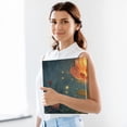 thumbnail image 6 of Flowers Leaves Light 3 Ring Binders 1.5 inch Hardcover File Folders with Interior Pockets A4 Size Organizer for School Office Hospital Set of 2, 6 of 8