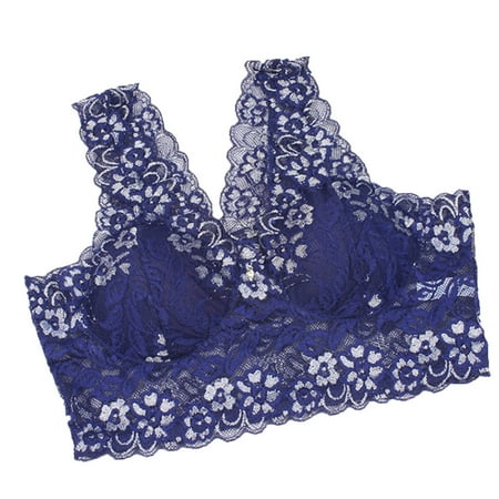 

Knosfe Women Seamless Bralette Lace Floral Bras for Women Comfort Support Wireless Bra