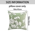 thumbnail image 7 of Unique Bargains Velvet Throw Pillow Covers with Blossom Pattern Pack of 2 Green 18" x 18", 7 of 7