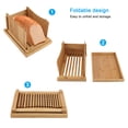 thumbnail image 2 of Guide Trancheuse Pliable en Bambou pour Pain avec Plateau Attrape-Miettes, 2 of 8