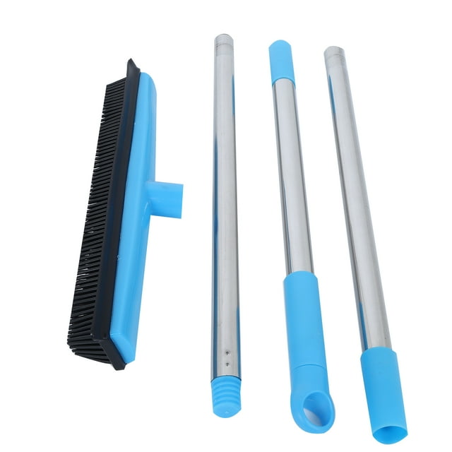 Viccilley Cleaner Broom - Multifunction Telescopic Floor Carpet Broom Pet Hair Dust Removal Cleaner Sweeper Cleaning Tools(blue)