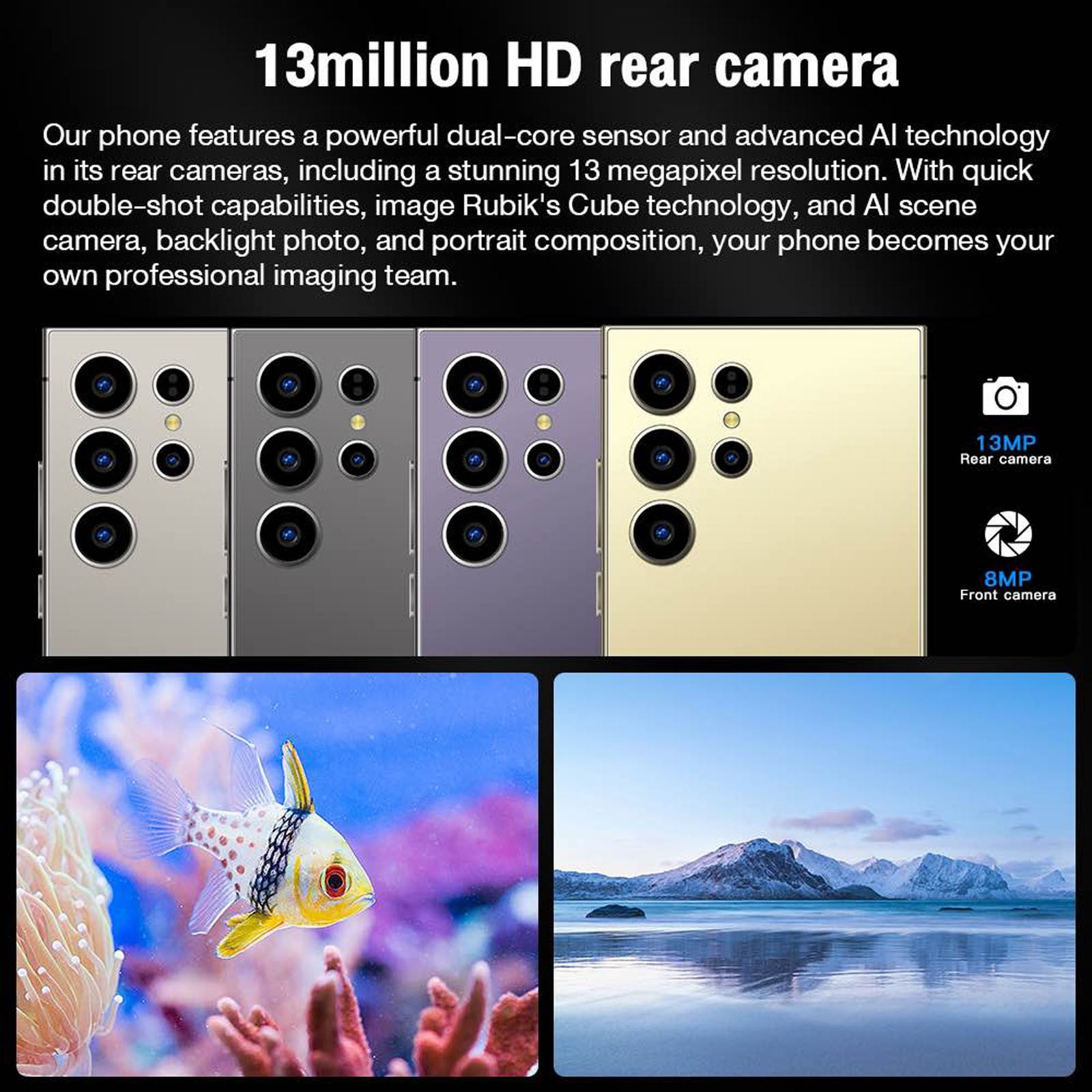 FYTPOV Android Phone, Smartphone With Android Memory 2GB+16GB 6.75Inches 3G MTK6580P Quad-Core CPU Front Camera8MP + Rear Camera13MP, Cell Phones Unlocked