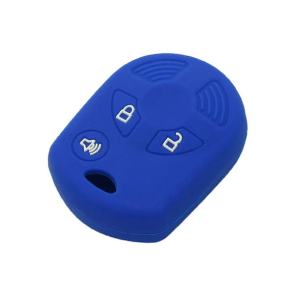 SEGADEN Silicone Cover Protector Case Holder Skin Jacket Compatible with Ford Edge Escape Expedition Explorer F-150 Flex Ranger Windstar 3 Button Remote Key Fob CV2705 Deep Blue