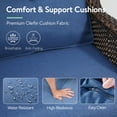 thumbnail image 5 of PARKWELL Outdoor 24" x 22" 4 Piece Deep Seat Cushion Set, Water Repellent, Fade Resistant, Deep Seat Bottom and Back Cushion for Chair, Sofa, and Couch,Navy, 5 of 7