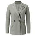 thumbnail image 4 of outfmvch blazer jackets for women casual pocket office blazer draped front cardigan jacket work suit womens tops fall tops for women grey, 4 of 5