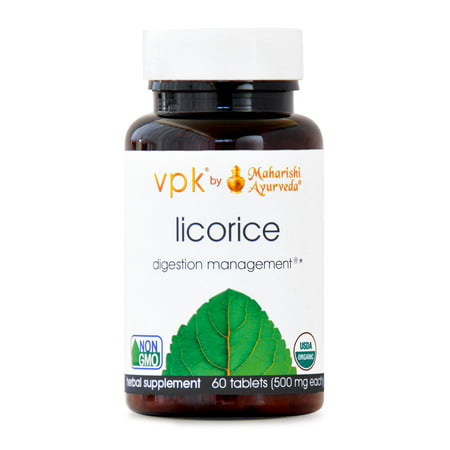 Organic Licorice | 60 Herbal Tablets - 500 mg ea. | Soothes Stomach Acidity | Promotes Stomach Comfort | Soothes Occasional