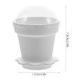 thumbnail image 6 of GOOHOCHY 20PCS White Flower Pot Shape Dessert Cups Plastic Containers with Lid for Cakes Puddings and More, 6 of 8