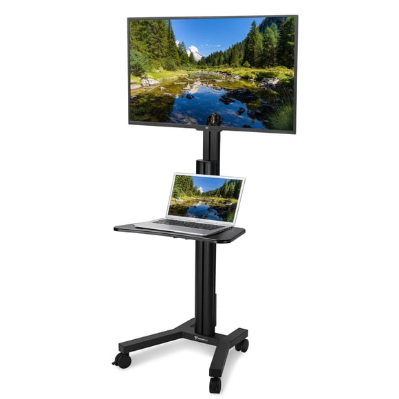 Yescom Rolling TV Stand Mobile TV Cart for 32" to 65" LCD LED Screen TVs Office Lecture