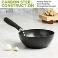 thumbnail image 4 of HLONK Non-Stick Carbon Steel Wok with Soft Touch Riveted Handle - 8 Black  Enameled Finish  Durable & Easy to Clean  Perfect for Stir-Frying Vegetables  Meats  and More  Stir Fry Wok | Sl, 4 of 6