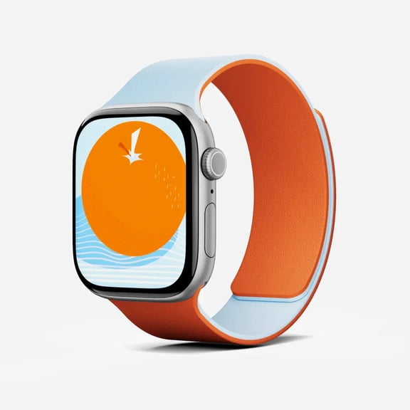 Moogdieeo Watch Bands, Magnetic Apple Watch Bands for Men & Women, Dual-Color Soft Silicone Strap with Magnets and Stainless Steel Connectors, Water-Resistant, Adjustable Comfortable Fit