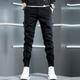 thumbnail image 5 of Pantalones para hombre, nuevos pantalones cargo casuales de primavera y verano para hombre, moda de lujo, estilo coreano, Y2k, vintage, emo, corte regular, 5 of 5
