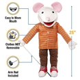 thumbnail image 3 of 25" Mouse w/ Sneakers, Full Body, Ventriloquist Style, Animal Puppet, 3 of 5