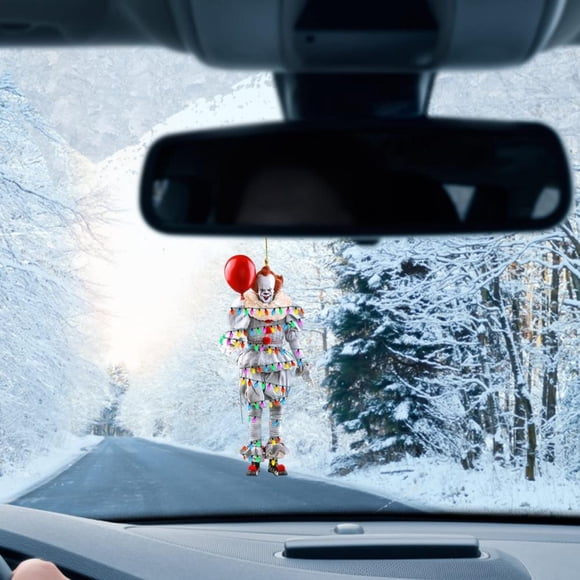 Horror Movie Pendant,Horror Movie Character Car Halloween Decoration Car Rearview Mirror Hanging Pendant Built to Last