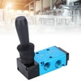 thumbnail image 4 of Hand Lever Pneumatic Valve, 2 Position 5 Way Aluminum Alloy Strong Sealing Professional Hand Push Valve  for Industrial Equipment for Technical Staff, 4 of 8