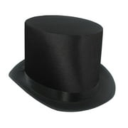 Nicky Bigs Novelties Tall Black Satin Top Hat,One Size