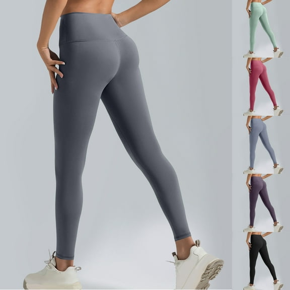 Yoga Leggings for Women Workout Pants Women Women'S Long Solid Color Hip Lift Fitness High Waist Elastic Exercise Yoga Pants Gift for Her S-3XL