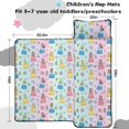 thumbnail image 5 of Princess and Flower Gradient Pattern Toddler Nap Mat with Pillow & Blanket, Soft Sleeping Mat for Preschool Daycare Travel Sleepovers, 5 of 6