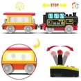 thumbnail image 3 of HYPERLIVING Motorized Train for Wooden Track, Remote Control Train with Magnetic Connection, Battery Operated Locomotive Train Set Compatible with Thomas, Brio, Chuggington - Train Toys for Toddlers, 3 of 8