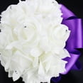 thumbnail image 4 of Kmbangi Artificial Wedding Bride Bouquet Romantic Handheld Bridesmaid Flower with Ribbon, 4 of 9