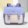 thumbnail image 4 of AMERTEER School Bag Durable PU Students Backpack Children Daily Leisure (Purple), 4 of 7