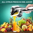 thumbnail image 3 of Exprimidor de Cítricos de Acero Inoxidable, Manual, para Limones, Naranjas y Granadas, con Agarre Antideslizante, para Cocina ., 3 of 5