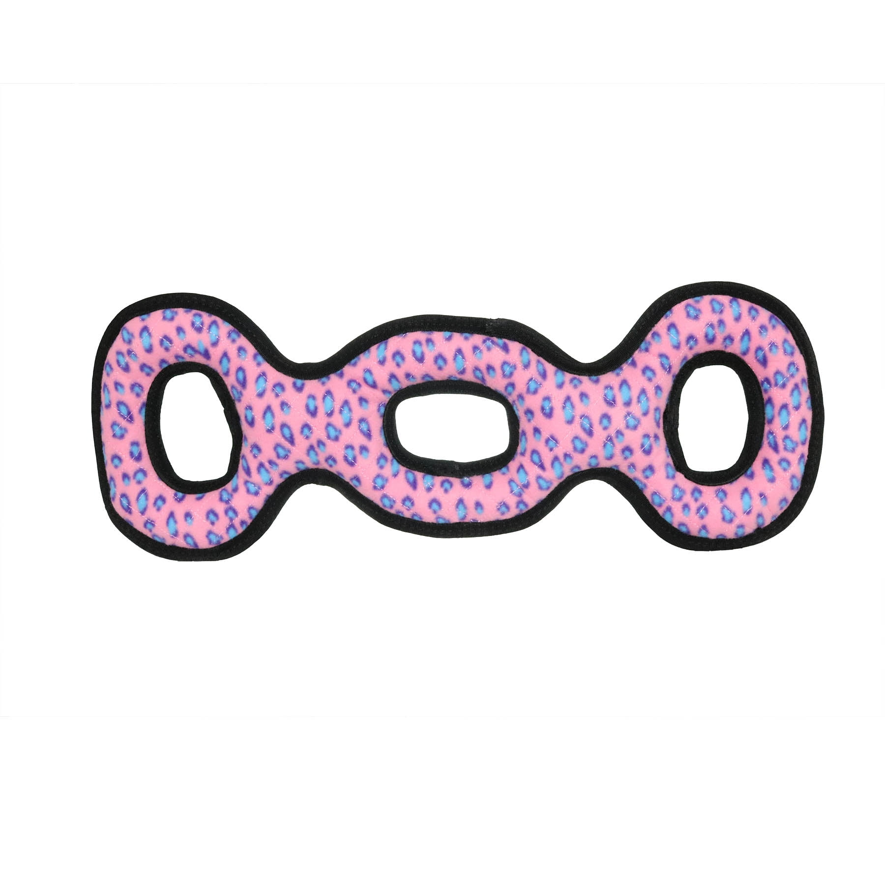 TUFFY® Ultimate 3WayTug Pink Leopard, 2-Pack, Durable Plush Squeaky Dog Toys