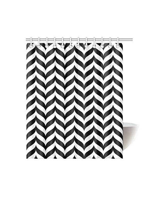 Black and White Shower Curtains in Shower Curtains