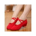 thumbnail image 5 of Daeful Kids Wear Resistant Comfort Chunky Heel Jazz Shoes Dancing Casual Round Toe Dance Shoe Light Pumps, 5 of 7