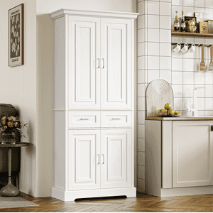 70.9" Kitchen Pantry Cabinet with 4 Doors & 2 Drawers