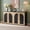 Black+Nature, variant on YDN Modern Sideboard Buffet Cabinet with Storage - 55" Fluted Sideboard Storage Cabinet W/ Doors & Shelves, Wooden Credenza Buffet Storage Cabinet for Living Room, Entryway, Kitchen - Nature